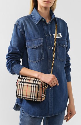 Женская сумка camera BURBERRY бежевого цвета по цене 63600 руб., арт. 8021282 | Фото 2 Женская сумка camera BURBERRY бежевого цвета, арт. 8021282 | Фото 2