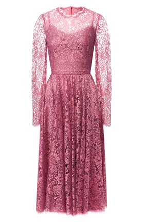 Женское кружевное платье DOLCE & GABBANA розового цвета по цене 259500 руб., арт. F6H2JT/HLM08 | Фото 1 Женское кружевное платье DOLCE & GABBANA розового цвета, арт. F6H2JT/HLM08 | Фото 1