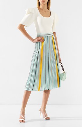 Женская хлопковая юбка M MISSONI голубого цвета по цене 46850 руб., арт. 2DH00104/2K004F | Фото 2 Женская хлопковая юбка M MISSONI голубого цвета, арт. 2DH00104/2K004F | Фото 2