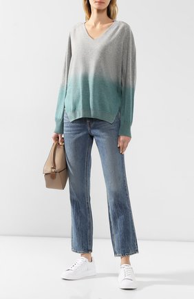 Женская кашемировый пуловер STELLA MCCARTNEY серого цвета по цене 74600 руб., арт. 600034/S2169 | Фото 2 Женская кашемировый пуловер STELLA MCCARTNEY серого цвета, арт. 600034/S2169 | Фото 2