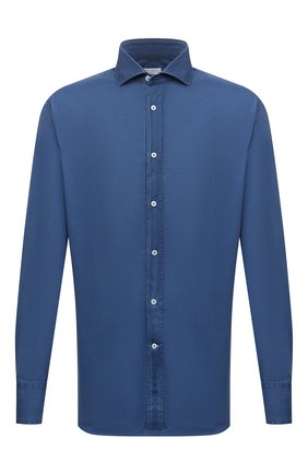 Мужская хлопковая сорочка BRUNELLO CUCINELLI синего цвета по цене 29050 руб., арт. ML6930028 | Фото 1 Мужская хлопковая сорочка BRUNELLO CUCINELLI синего цвета, арт. ML6930028 | Фото 1