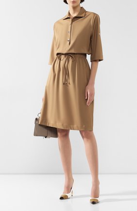Женское шерстяное платье KITON бежевого цвета по цене 147000 руб., арт. D49305K09S16 | Фото 2 Женское шерстяное платье KITON бежевого цвета, арт. D49305K09S16 | Фото 2