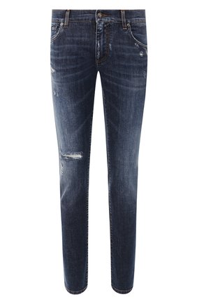 Мужские джинсы DOLCE & GABBANA синего цвета по цене 48100 руб., арт. GY07LD/G8CA2 | Фото 1 Мужские джинсы DOLCE & GABBANA синего цвета, арт. GY07LD/G8CA2 | Фото 1