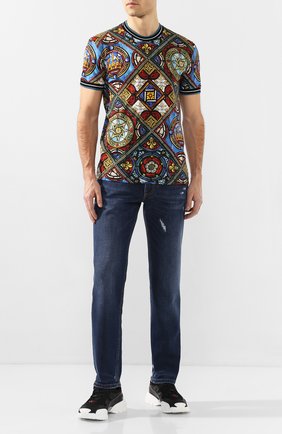 Мужские джинсы DOLCE & GABBANA темно-синего цвета по цене 49950 руб., арт. GYQFCD/G8BE1 | Фото 2 Мужские джинсы DOLCE & GABBANA темно-синего цвета, арт. GYQFCD/G8BE1 | Фото 2