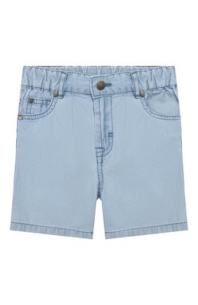 Детские джинсовые шорты STELLA MCCARTNEY голубого цвета, арт. 597992/S0K81 | Фото 1 (Материал внешний: Хлопок; Статус проверки: Проверена категория)