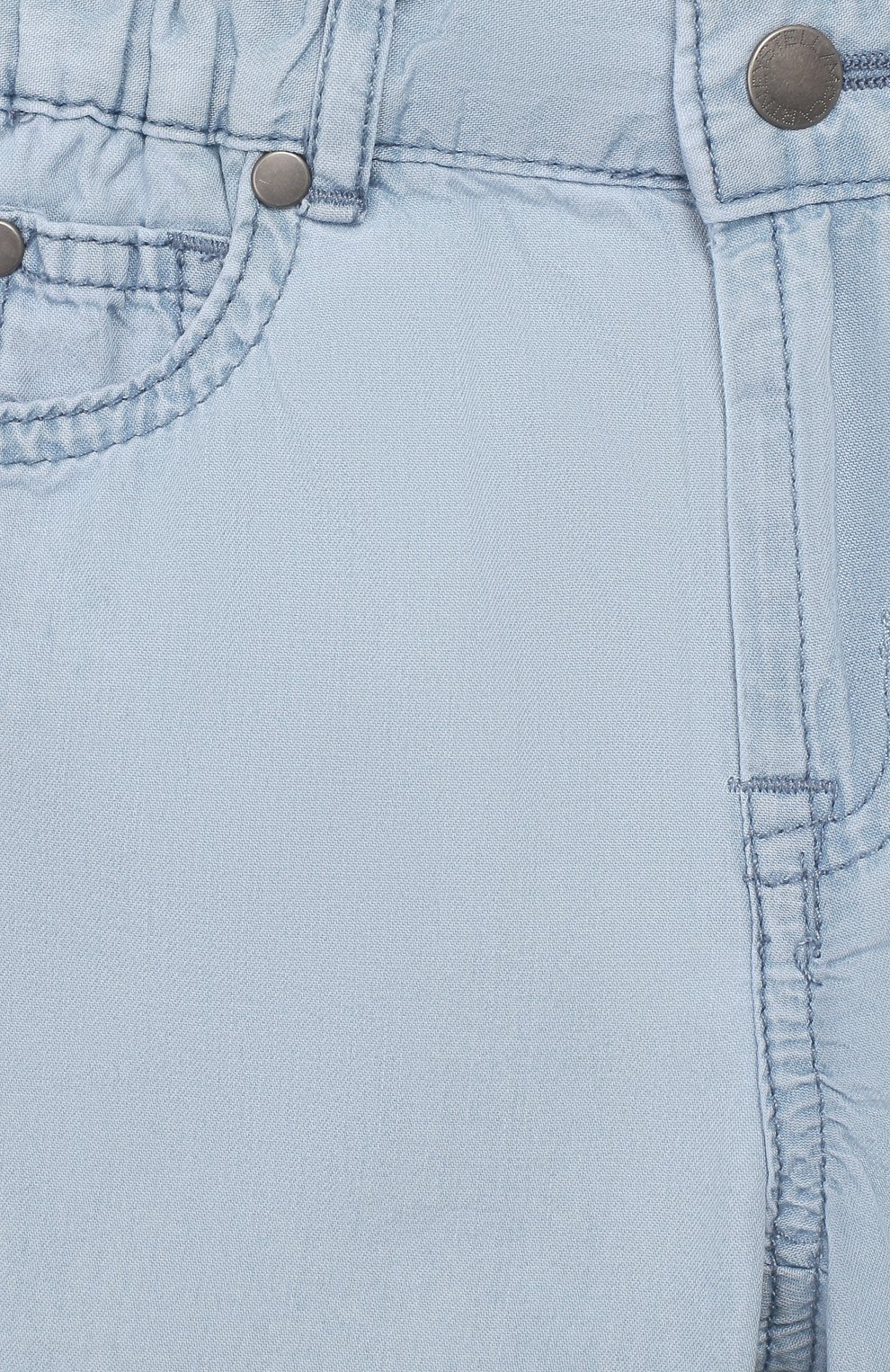 Детские джинсовые шорты STELLA MCCARTNEY голубого цвета, арт. 597992/S0K81 | Фото 3 (Материал внешний: Хлопок; Статус проверки: Проверена категория)