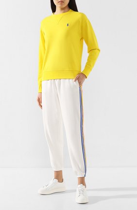 Женская хлопковый свитшот POLO RALPH LAUREN желтого цвета по цене 8900 руб., арт. 211780304 | Фото 2 Женская хлопковый свитшот POLO RALPH LAUREN желтого цвета, арт. 211780304 | Фото 2
