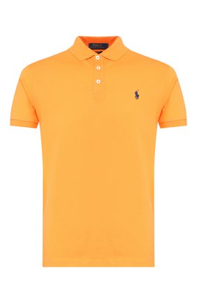 Мужское хлопковое поло POLO RALPH LAUREN оранжевого цвета по цене 9225 руб., арт. 710541705 | Фото 1 Мужское хлопковое поло POLO RALPH LAUREN оранжевого цвета, арт. 710541705 | Фото 1
