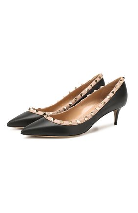 Женская кожаные туфли valentino garavani rockstud VALENTINO черного цвета по цене 47300 руб., арт. TW2S0V22/V0D | Фото 1 Женская кожаные туфли valentino garavani rockstud VALENTINO черного цвета, арт. TW2S0V22/V0D | Фото 1