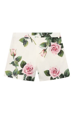 Детские хлопковые шорты DOLCE & GABBANA белого цвета по цене 21200 руб., арт. L52Q24/HS5GG/2-6 | Фото 2 Детские хлопковые шорты DOLCE & GABBANA белого цвета, арт. L52Q24/HS5GG/2-6 | Фото 2 (Материал внешний: Хлопок; Статус проверки: Проверена категория; Случай: Повседневный)