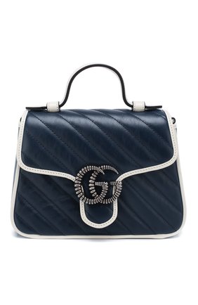 Женская сумка gg marmont mini GUCCI темно-синего цвета по цене 136000 руб., арт. 583571/00LFN | Фото 1 Женская сумка gg marmont mini GUCCI темно-синего цвета, арт. 583571/00LFN | Фото 1
