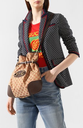 Женская сумка 1955 horsebit GUCCI бежевого цвета по цене 152100 руб., арт. 602089/9Y9NG | Фото 2 Женская сумка 1955 horsebit GUCCI бежевого цвета, арт. 602089/9Y9NG | Фото 2