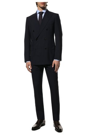 Мужской шерстяной костюм TOM FORD темно-синего цвета по цене 258500 руб., арт. 711R03/21ED4Z | Фото 1 Мужской шерстяной костюм TOM FORD темно-синего цвета, арт. 711R03/21ED4Z | Фото 1