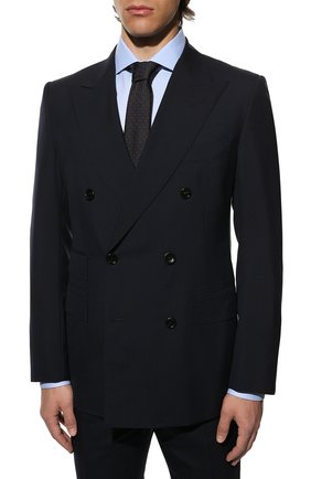 Мужской шерстяной костюм TOM FORD темно-синего цвета по цене 258500 руб., арт. 711R03/21ED4Z | Фото 2 Мужской шерстяной костюм TOM FORD темно-синего цвета, арт. 711R03/21ED4Z | Фото 2