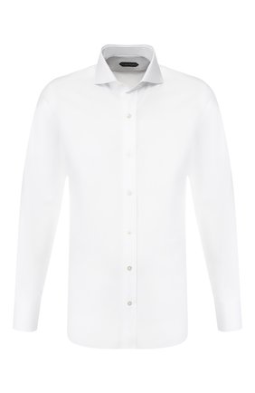Мужская хлопковая сорочка TOM FORD белого цвета по цене 41400 руб., арт. 7FT042/94S1NA | Фото 1 Мужская хлопковая сорочка TOM FORD белого цвета, арт. 7FT042/94S1NA | Фото 1 (Рукава: Длинные; Материал внешний: Хлопок; Длина (для топов): Стандартные; Случай: Формальный)