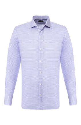 Мужская хлопковая сорочка TOM FORD синего цвета по цене 39900 руб., арт. 7FT633/94S1AX | Фото 1 Мужская хлопковая сорочка TOM FORD синего цвета, арт. 7FT633/94S1AX | Фото 1