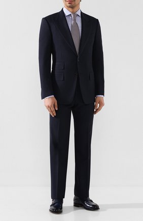 Мужская хлопковая сорочка TOM FORD синего цвета по цене 39900 руб., арт. 7FT633/94S1AX | Фото 2 Мужская хлопковая сорочка TOM FORD синего цвета, арт. 7FT633/94S1AX | Фото 2