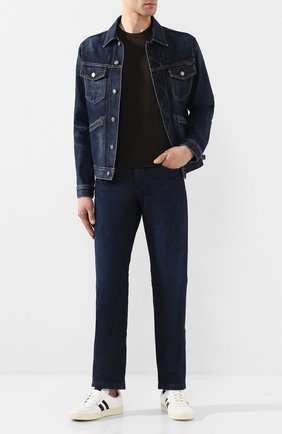 Мужская джинсовая куртка TOM FORD темно-синего цвета, арт. BUJ31/TFD111 | Фото 2 (Длина (верхняя одежда): Короткие; Материал внешний: Хлопок, Деним; Рукава: Длинные; Мужское Кросс-КТ: Верхняя одежда; Кросс-КТ: Куртка, Деним; Статус проверки: Проверена категория; Региональные ограничения белый список (Axapta Mercury): RU)