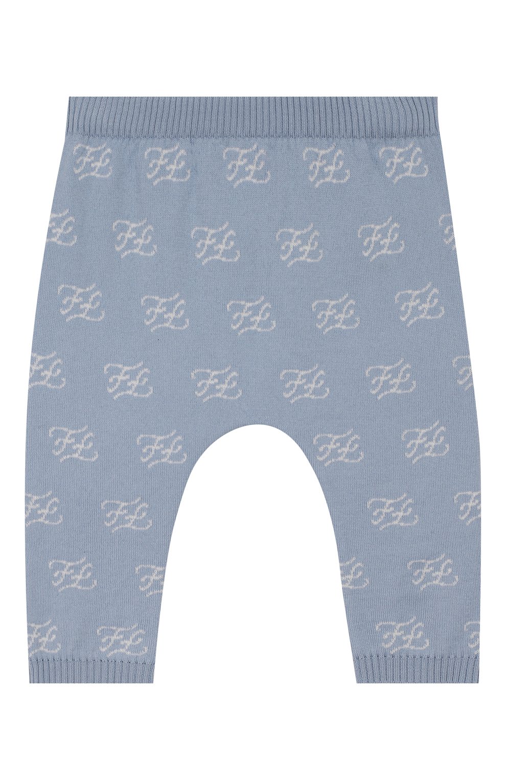 Детские хлопковые брюки FENDI голубого цвета, арт. BUG042/A3TE/3M-9M | Фото 1