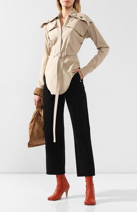 Женская хлопковая блузка BOTTEGA VENETA светло-бежевого цвета по цене 78350 руб., арт. 606440/VKIX0 | Фото 2 Женская хлопковая блузка BOTTEGA VENETA светло-бежевого цвета, арт. 606440/VKIX0 | Фото 2