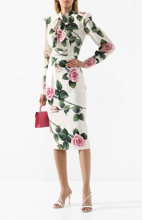 Женская шелковая блузка DOLCE & GABBANA белого цвета по цене 83150 руб., арт. F5L51T/FSAZD | Фото 2 Женская шелковая блузка DOLCE & GABBANA белого цвета, арт. F5L51T/FSAZD | Фото 2