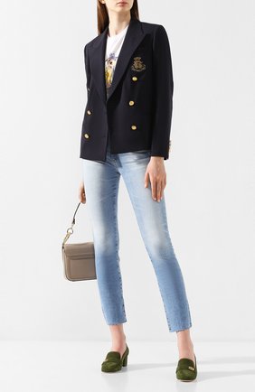 Женский шерстяной жакет POLO RALPH LAUREN синего цвета по цене 62850 руб., арт. 211786441 | Фото 2 Женский шерстяной жакет POLO RALPH LAUREN синего цвета, арт. 211786441 | Фото 2