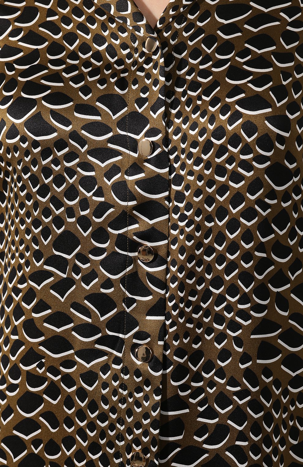 Женская шелковое платье OLIVIA VON HALLE коричневого цвета, а рт. PS2053 | Фото 5 (Материал внешний: Шелк; Женское Кросс-КТ: Платье-белье; Статус проверки: Проверена категория)