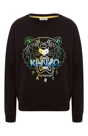 Женская хлопковый свитшот KENZO черного цвета по цене 21100 руб., арт. FA52SW8164XH | Фото 1 Женская хлопковый свитшот KENZO черного цвета, арт. FA52SW8164XH | Фото 1