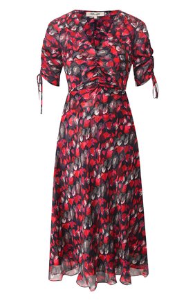 Женское шелковое платье DIANE VON FURSTENBERG разноцветного цвета по цене 51450 руб., арт. 13683DVF | Фото 1 Женское шелковое платье DIANE VON FURSTENBERG разноцветного цвета, арт. 13683DVF | Фото 1