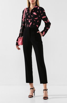 Женская шелковая рубашка DIANE VON FURSTENBERG черного цвета по цене 27850 руб., арт. 13689DVF | Фото 2 Женская шелковая рубашка DIANE VON FURSTENBERG черного цвета, арт. 13689DVF | Фото 2