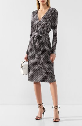 Женское шелковое платье DIANE VON FURSTENBERG голубого цвета по цене 46750 руб., арт. 13772DVF | Фото 2 Женское шелковое платье DIANE VON FURSTENBERG голубого цвета, арт. 13772DVF | Фото 2