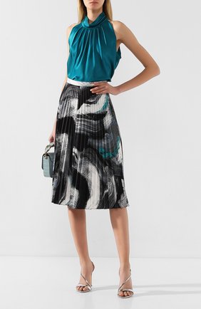 Женская плиссированная юбка DIANE VON FURSTENBERG темно-серого цвета по цене 32800 руб., арт. 13918DVF | Фото 2 Женская плиссированная юбка DIANE VON FURSTENBERG темно-серого цвета, арт. 13918DVF | Фото 2