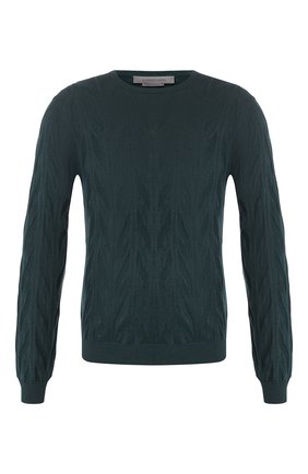 Мужской джемпер из смеси шелка и хлопка CORNELIANI зеленого цвета по цене 37750 руб., арт. 85M568-0125190/00 | Фото 1 Мужской джемпер из смеси шелка и хлопка CORNELIANI зеленого цвета, арт. 85M568-0125190/00 | Фото 1