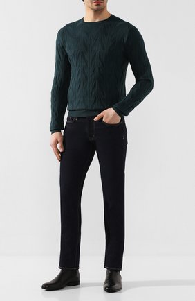 Мужской джемпер из смеси шелка и хлопка CORNELIANI зеленого цвета по цене 37750 руб., арт. 85M568-0125190/00 | Фото 2 Мужской джемпер из смеси шелка и хлопка CORNELIANI зеленого цвета, арт. 85M568-0125190/00 | Фото 2