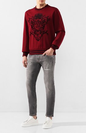 Мужские джинсы DOLCE & GABBANA серого цвета по цене 61500 руб., арт. GY07LZ/G8BR7 | Фото 2 Мужские джинсы DOLCE & GABBANA серого цвета, арт. GY07LZ/G8BR7 | Фото 2