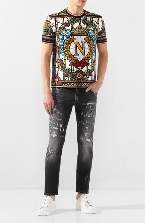 Мужские джинсы DOLCE & GABBANA серого цвета по цене 57050 руб., арт. GY07LD/G8BR5 | Фото 2 Мужские джинсы DOLCE & GABBANA серого цвета, арт. GY07LD/G8BR5 | Фото 2