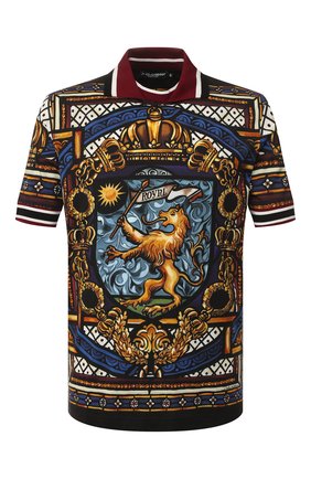 Мужское хлопковое поло DOLCE & GABBANA разноцветного цвета по цене 53200 руб., арт. G8LA1T/FI7IV | Фото 1 Мужское хлопковое поло DOLCE & GABBANA разноцветного цвета, арт. G8LA1T/FI7IV | Фото 1