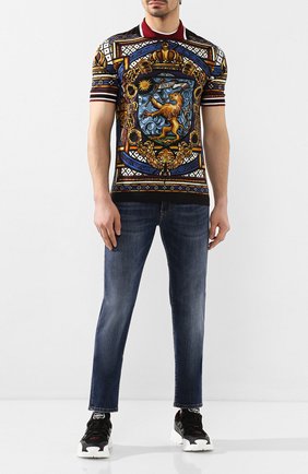 Мужское хлопковое поло DOLCE & GABBANA разноцветного цвета по цене 53200 руб., арт. G8LA1T/FI7IV | Фото 2 Мужское хлопковое поло DOLCE & GABBANA разноцветного цвета, арт. G8LA1T/FI7IV | Фото 2