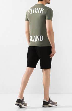 Мужская хлопковая футболка STONE ISLAND хаки цвета по цене 11000 руб., арт. 72152NS89 | Фото 2 Мужская хлопковая футболка STONE ISLAND хаки цвета, арт. 72152NS89 | Фото 2 (Статус проверки: Проверена категория; Рукава: Короткие; Материал внешний: Хлопок; Принт: С принтом; Длина (для топов): Стандартные; Стили: Милитари, Кэжуэл)