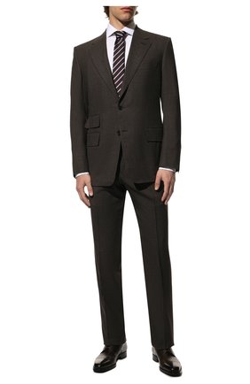 Мужской костюм из смеси шерсти и шелка TOM FORD коричневого цвета по цене 313500 руб., арт. 716R25/21AA43 | Фото 1 Мужской костюм из смеси шерсти и шелка TOM FORD коричневого цвета, арт. 716R25/21AA43 | Фото 1