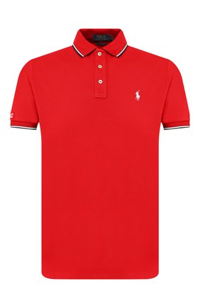 Мужское хлопковое поло POLO RALPH LAUREN красного цвета по цене 11100 руб., арт. 710792813 | Фото 1 Мужское хлопковое поло POLO RALPH LAUREN красного цвета, арт. 710792813 | Фото 1
