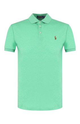Мужское хлопковое поло POLO RALPH LAUREN зеленого цвета по цене 9950 руб., арт. 710652578 | Фото 1 Мужское хлопковое поло POLO RALPH LAUREN зеленого цвета, арт. 710652578 | Фото 1