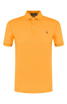 Мужское хлопковое поло POLO RALPH LAUREN оранжевого цвета по цене 9950 руб., арт. 710652578 | Фото 1 Мужское хлопковое поло POLO RALPH LAUREN оранжевого цвета, арт. 710652578 | Фото 1