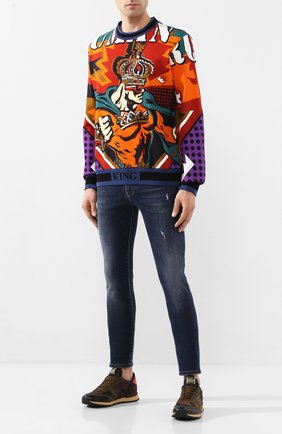 Мужские джинсы DOLCE & GABBANA синего цвета по цене 43650 руб., арт. GYYJLD/G8CB9 | Фото 2 Мужские джинсы DOLCE & GABBANA синего цвета, арт. GYYJLD/G8CB9 | Фото 2