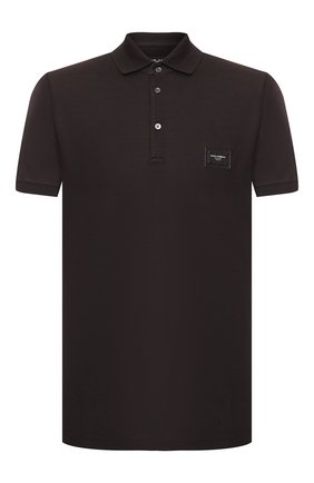 Мужское хлопковое поло DOLCE & GABBANA темно-серого цвета по цене 36300 руб., арт. G8KK1T/FU7EN | Фото 1 Мужское хлопковое поло DOLCE & GABBANA темно-серого цвета, арт. G8KK1T/FU7EN | Фото 1 (Рукава: Короткие; Материал внешний: Хлопок; Статус проверки: Проверена категория; Застежка: Пуговицы; Длина (для топов): Удлиненные)