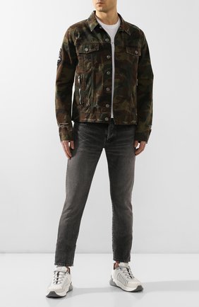 Мужские комбинированные кроссовки BALMAIN белого цвета по цене 45350 руб., арт. TM1C212/LMNR | Фото 2 Мужские комбинированные кроссовки BALMAIN белого цвета, арт. TM1C212/LMNR | Фото 2