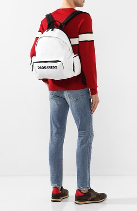 Мужской текстильный рюкзак DSQUARED2 белого цвета по цене 32650 руб., арт. BPM0026 11702174 | Фото 2 Мужской текстильный рюкзак DSQUARED2 белого цвета, арт. BPM0026 11702174 | Фото 2