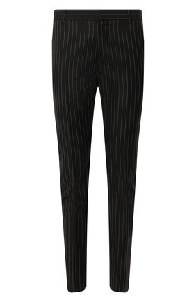 Мужские шерстяные брюки ALEXANDER MCQUEEN черного цвета по цене 66500 руб., арт. 595641/Q0U84 | Фото 1 Мужские шерстяные брюки ALEXANDER MCQUEEN черного цвета, арт. 595641/Q0U84 | Фото 1 (Материал внешний: Шерсть; Материал подклада: Купро; Статус проверки: Проверена категория; Длина (брюки, джинсы): Стандартные; Случай: Повседневный)