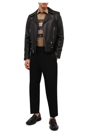 Мужская хлопковая рубашка BURBERRY бежевого цвета по цене 37200 руб., арт. 8010213 | Фото 2 Мужская хлопковая рубашка BURBERRY бежевого цвета, арт. 8010213 | Фото 2