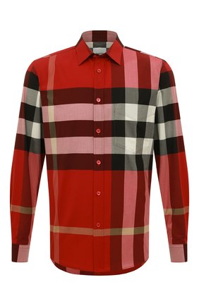 Мужская хлопковая рубашка BURBERRY красного цвета по цене 25500 руб., арт. 8019879 | Фото 1 Мужская хлопковая рубашка BURBERRY красного цвета, арт. 8019879 | Фото 1